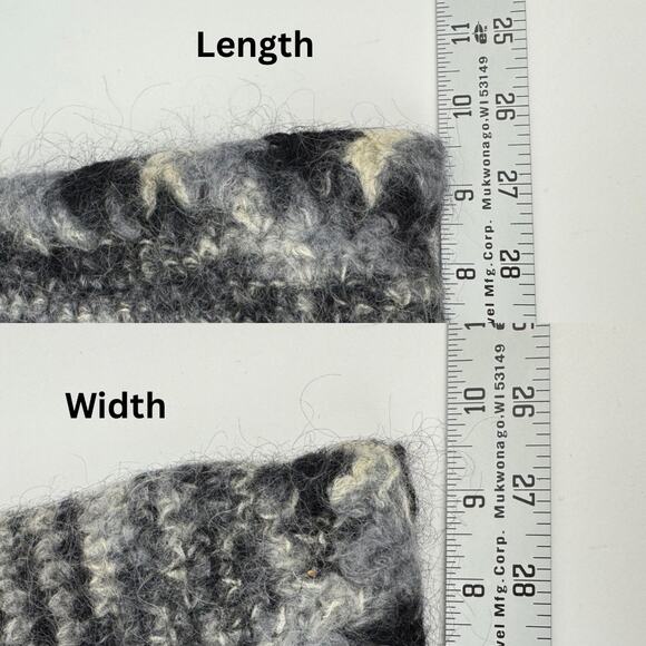 Vintage Value City Made in Italy Wool Blend Knit Fuzzy Bennie Hat OS 90s Multi - Picture 6 of 6